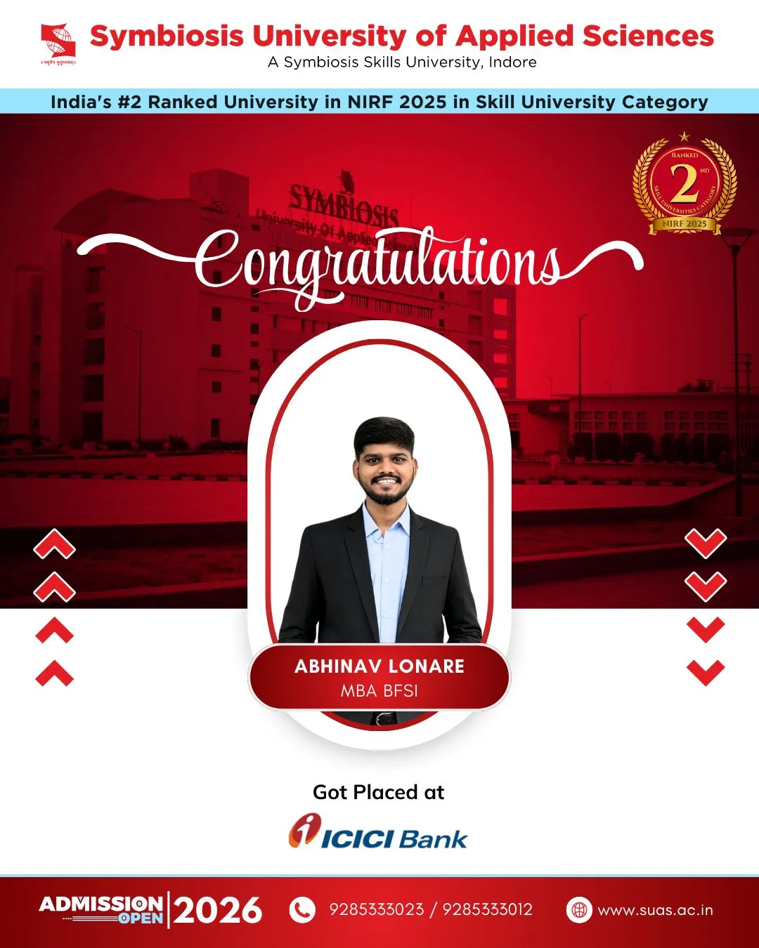 BFSI Placed Student Symbiosis